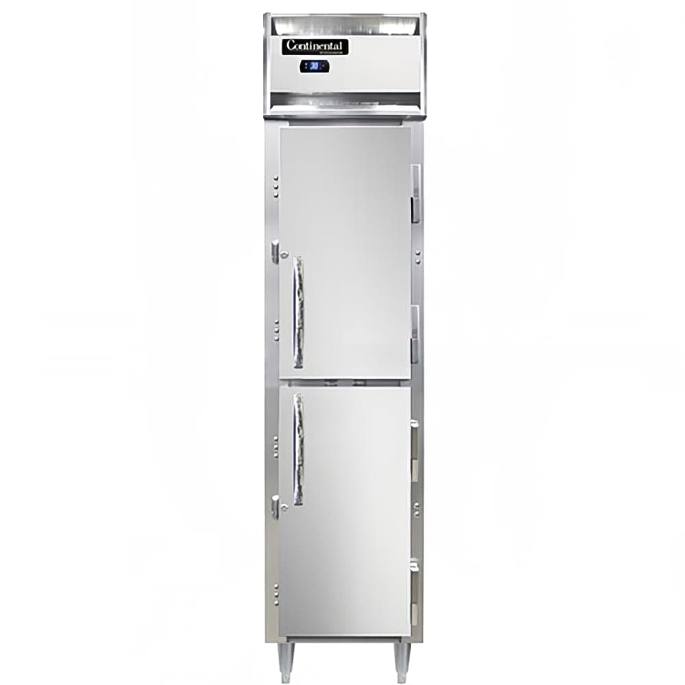 Continental D1RSESNSAHD 17 3/4" One Section Reach In Refrigerator, (2) Right Hinge Solid Doors, Top Compressor, 115v