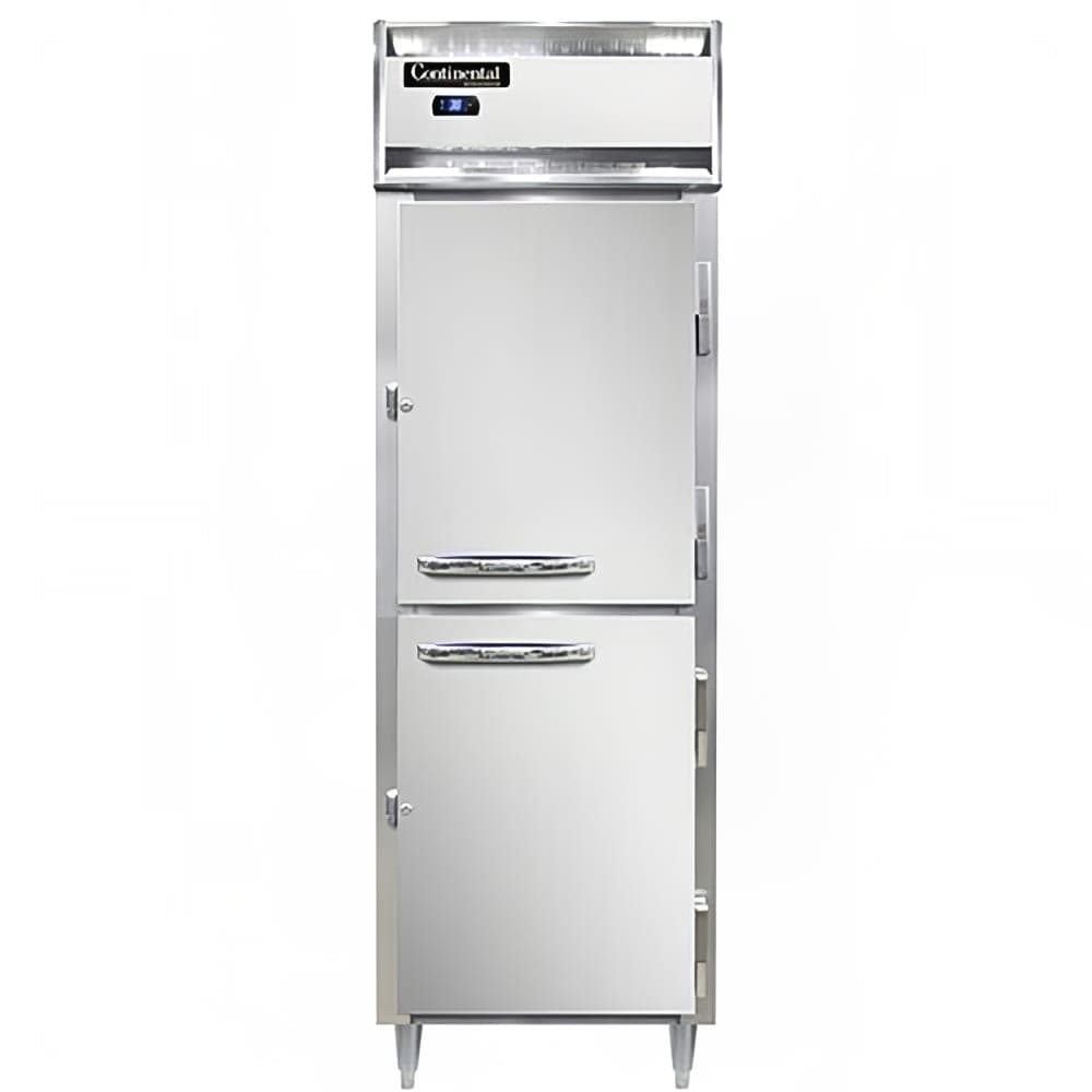 Continental D1RSNSAHD 26" One Section Reach In Refrigerator, (2) Right Hinge Solid Doors, Top Compressor, 115v