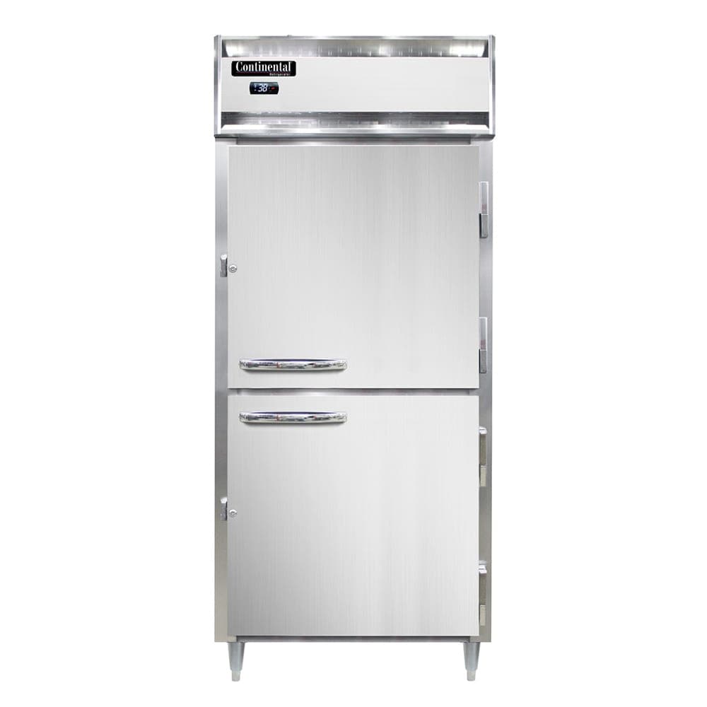 Continental D1RXNHD 36 1/4" One Section Reach In Refrigerator, (2) Right Hinge Solid Doors, Top Compressor, 115v