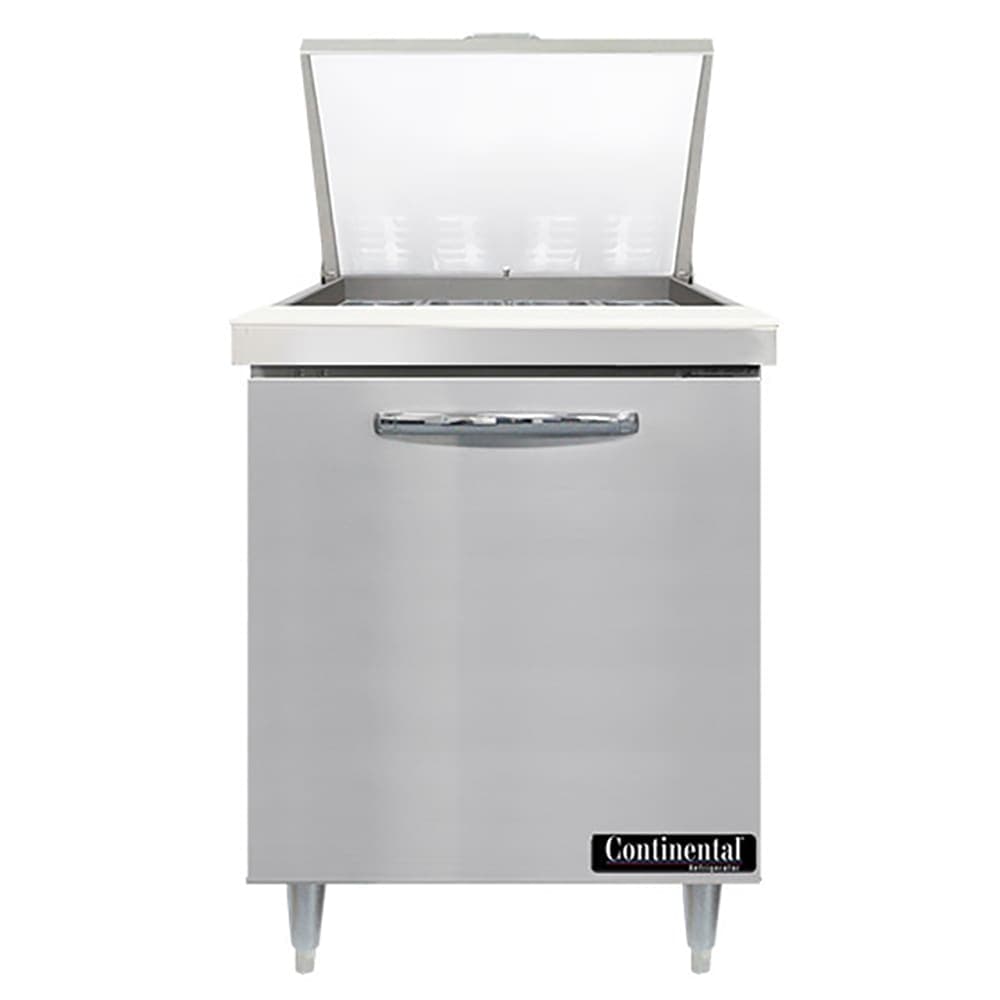 Continental D27N12M 27" Designer Line Sandwich/Salad Prep Table w/ Refrigerated Base, 115v
