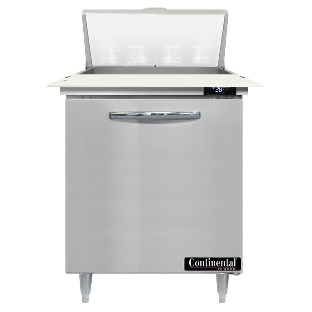 Continental D27N8C 27" Designer Line Sandwich/Salad Prep Table w/ Refrigerated Base, 115v