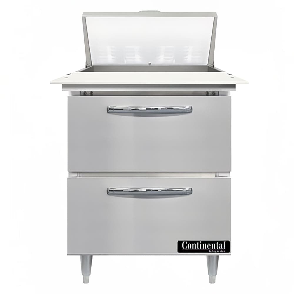 Continental D27N8C-D 27" Designer Line Sandwich/Salad Prep Table w/ Refrigerated Base, 115v