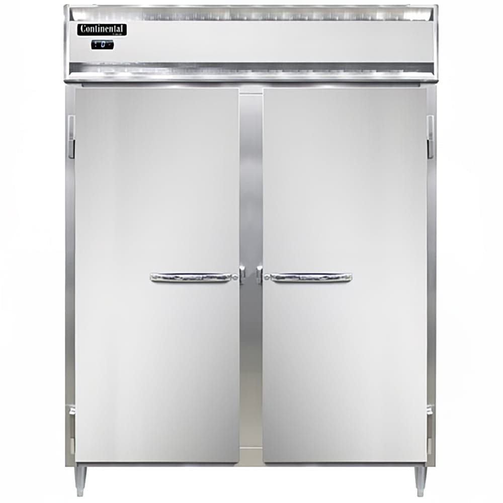 Continental D2FENSA 57" Designer Line Two Section Reach In Freezer, (2) Left/Right Hinge Solid Doors, 115v