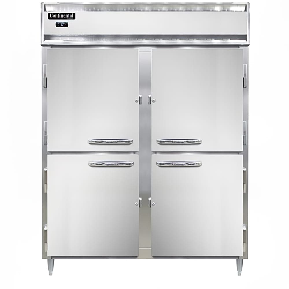 Continental D2FENSAHD 57" Designer Line Two Section Reach In Freezer, (4) Left/Right Hinge Solid Doors, 115v