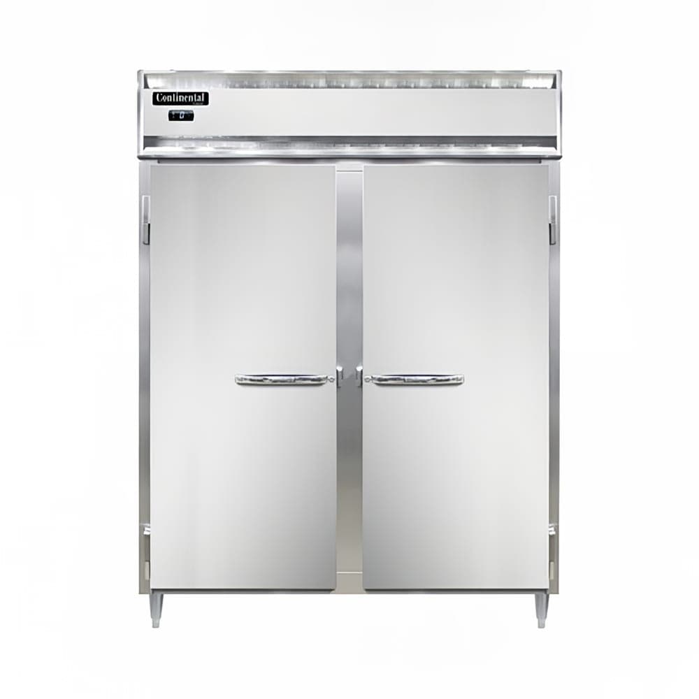 Continental D2FENSS 57" Designer Line Two Section Reach In Freezer, (2) Left/Right Hinge Solid Doors, 115v