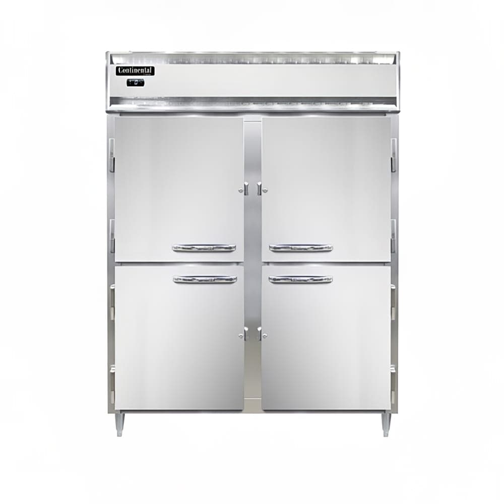 Continental D2FENSSHD 57" Designer Line Two Section Reach In Freezer, (4) Left/Right Hinge Solid Doors, 115v