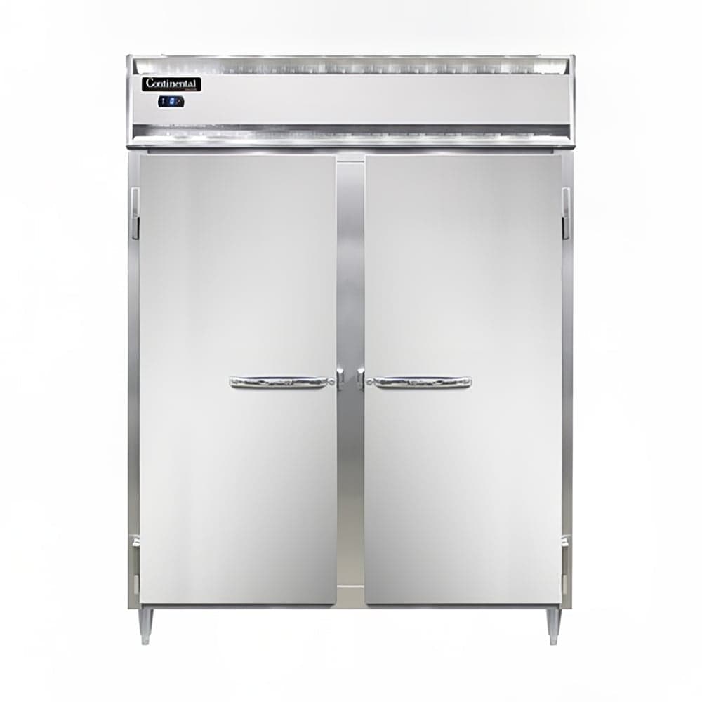 Continental D2FESN 57" Designer Line Two Section Reach In Freezer, (2) Left/Right Hinge Solid Doors, 115v