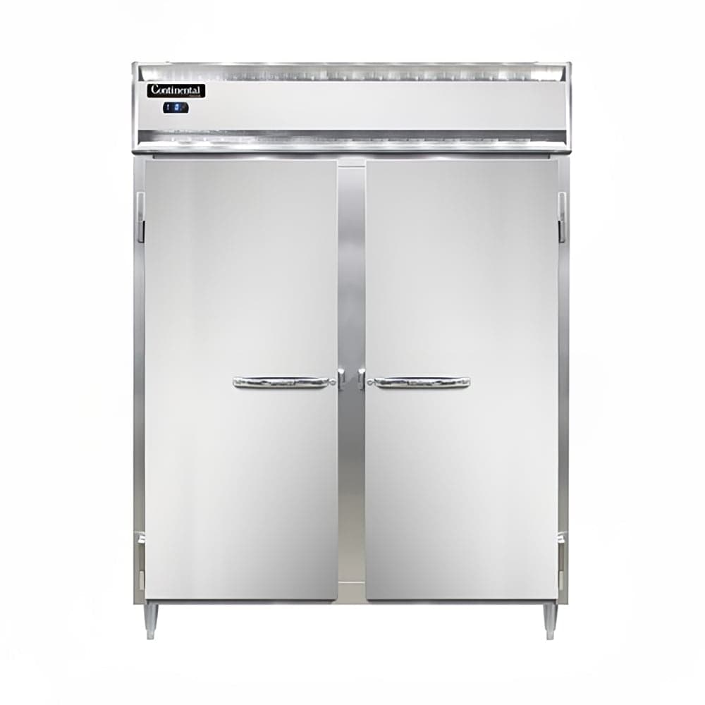 Continental D2FESNSA 57" Designer Line Two Section Reach In Freezer, (2) Left/Right Hinge Solid Doors, 115v