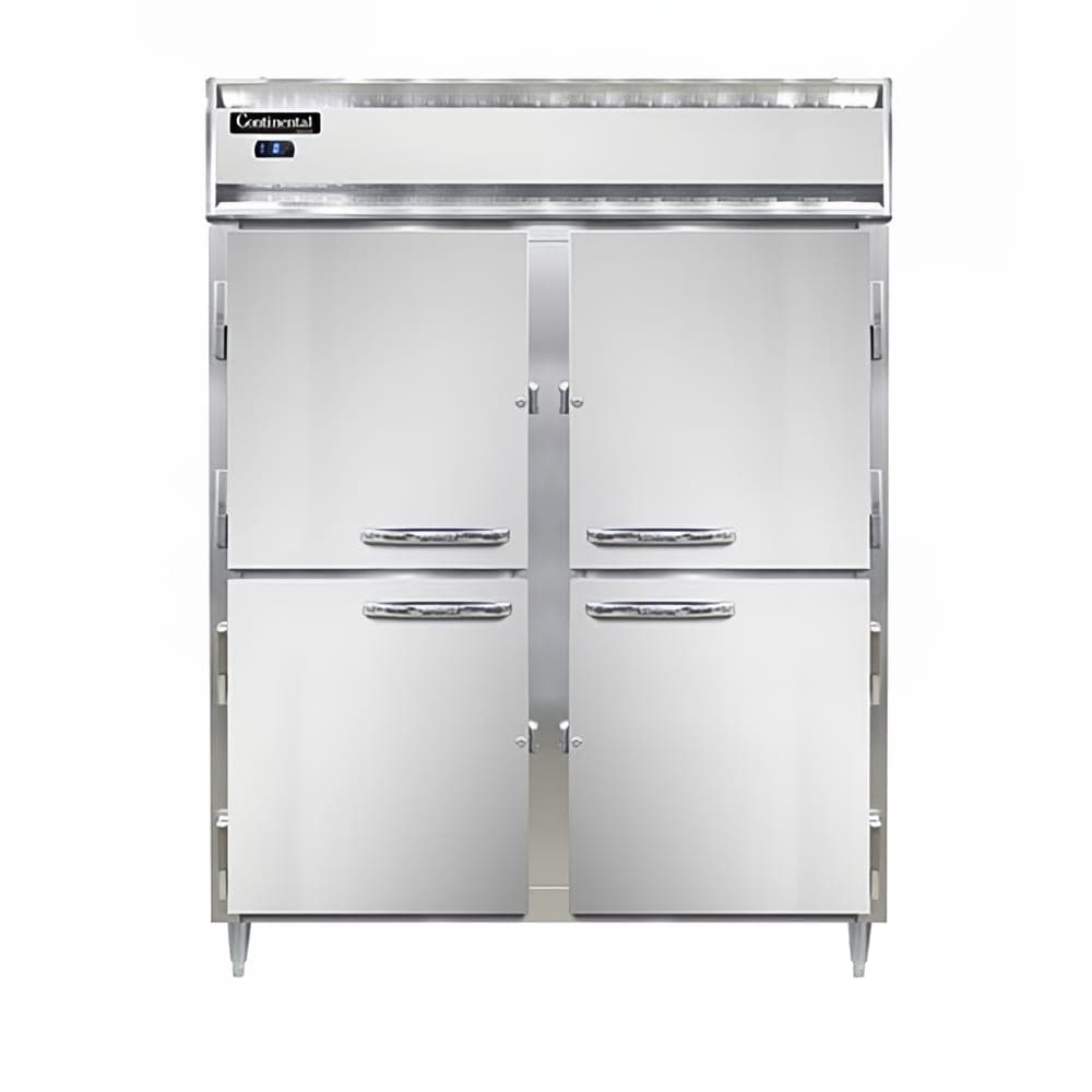 Continental D2FESNSAHD 57" Designer Line Two Section Reach In Freezer, (4) Left/Right Hinge Solid Doors, 115v