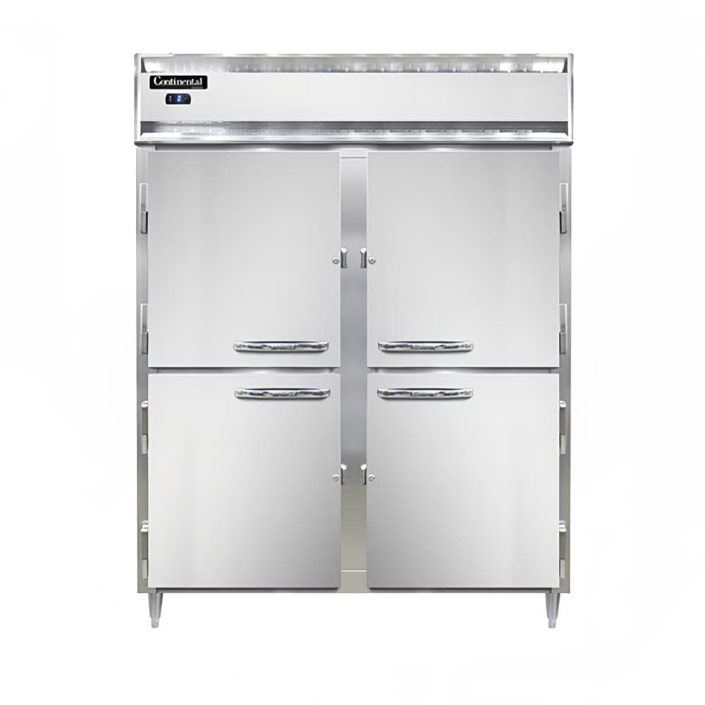 Continental D2FESNSSHD 57" Designer Line Two Section Reach In Freezer, (4) Left/Right Hinge Solid Doors, 115v