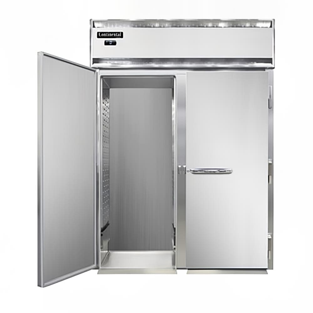 Continental D2FINSA 68 1/2" Designer Line Two Section Roll In Freezer, (2) Left/Right Hinge Solid Doors, 115/208-230v