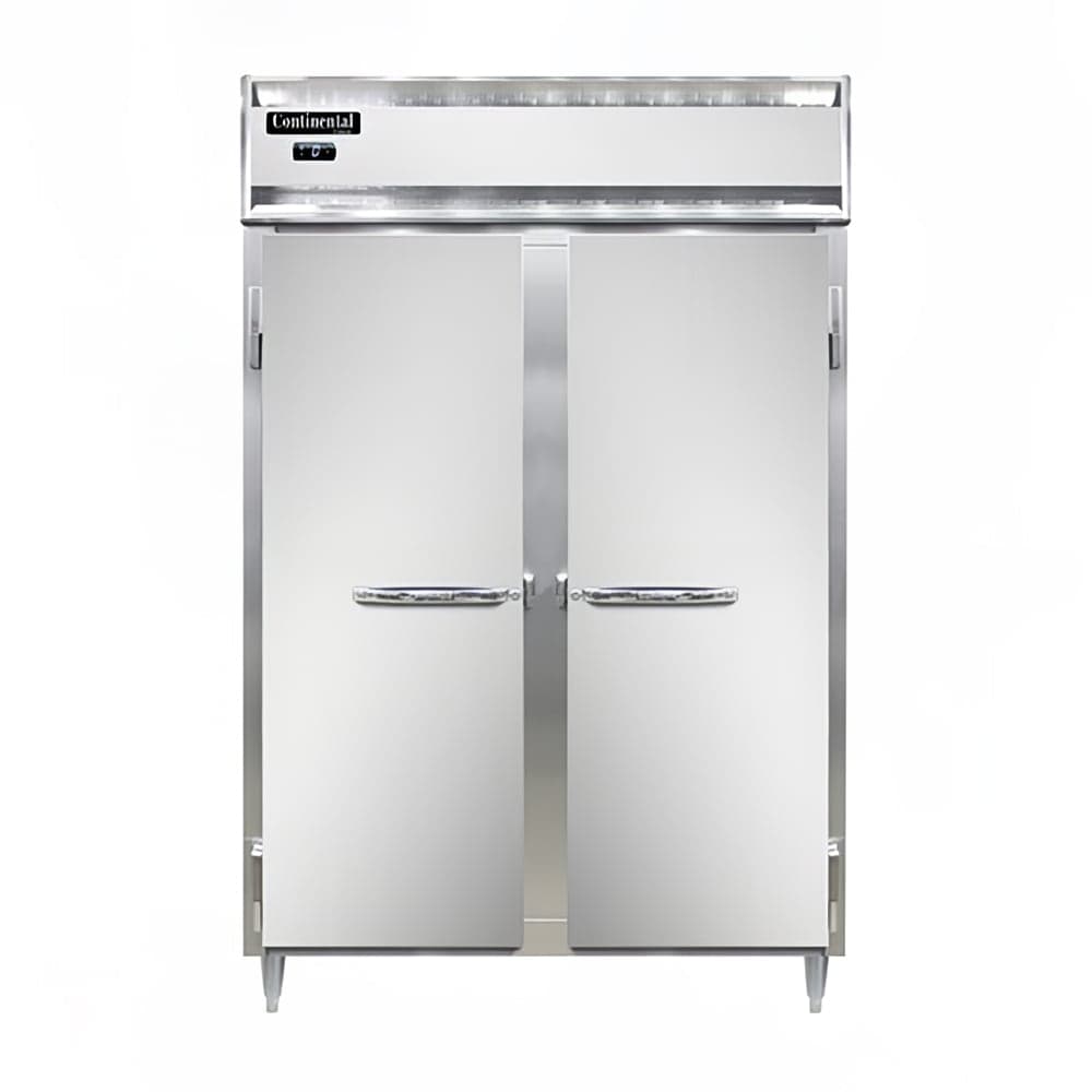Continental D2FN 52" Designer Line Two Section Reach In Freezer, (2) Left/Right Hinge Solid Doors, 115v