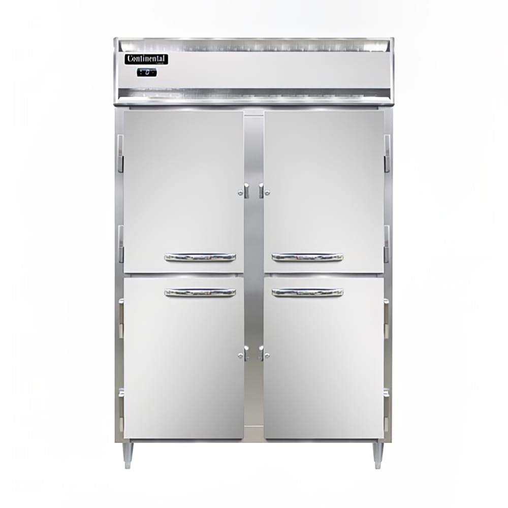 Continental D2FNSSHD 52" Designer Line Two Section Reach In Freezer, (4) Left/Right Hinge Solid Doors, 115v
