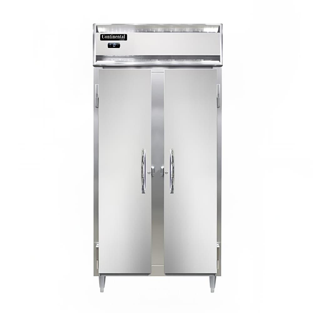 Continental D2FSENSS 36 1/4" Designer Slim Line Two Section Reach In Freezer, (2) Left/Right Hinge Solid Doors, 115v