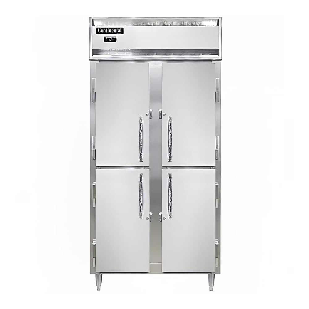 Continental D2FSENSSHD 36 1/4" Designer Slim Line Two Section Reach In Freezer, (4) Left/Right Hinge Solid Doors, 115v