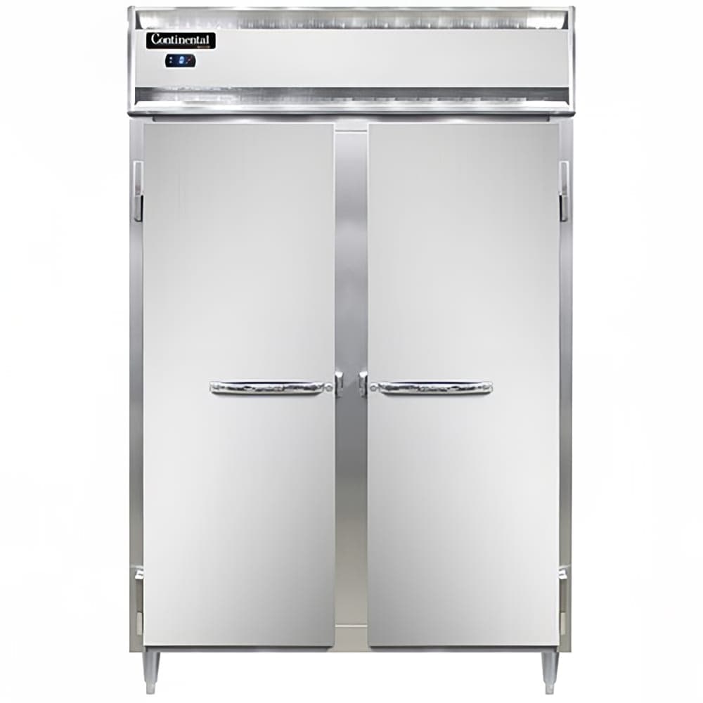 Continental D2FSN 52" Designer Line Two Section Reach In Freezer, (2) Left/Right Hinge Solid Doors, 115v