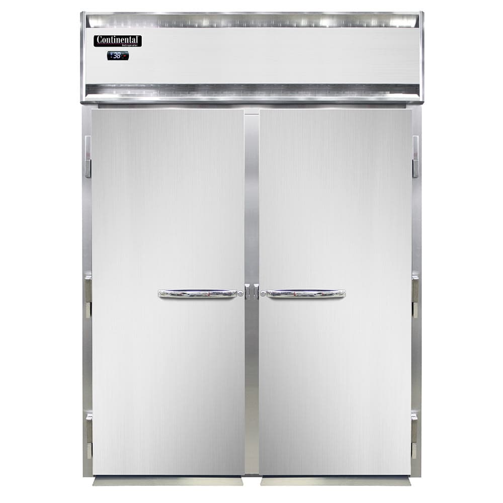 Continental D2RINSA 68" Two Section Roll In Refrigerator, (2) Left/Right Hinge Solid Doors, 115v