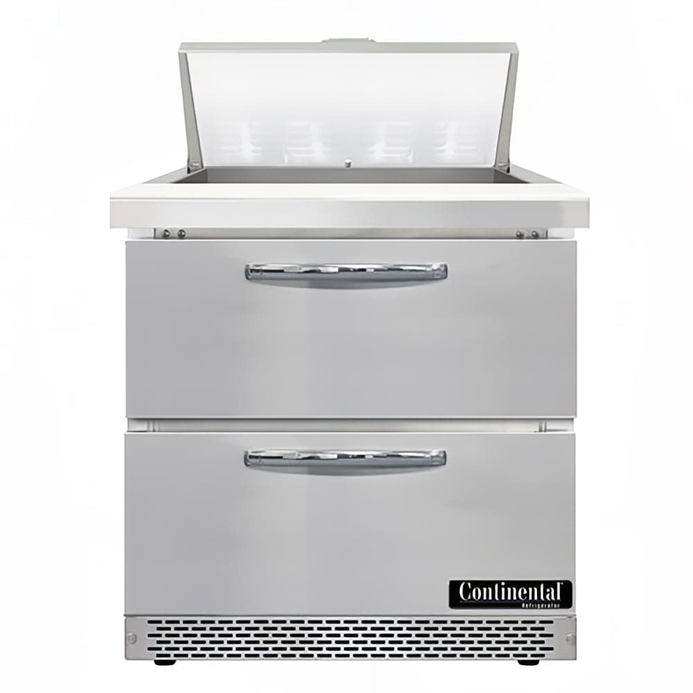 Continental D32N8-FB-D 32" Designer Line Sandwich/Salad Prep Table w/ Refrigerated Base, 115v