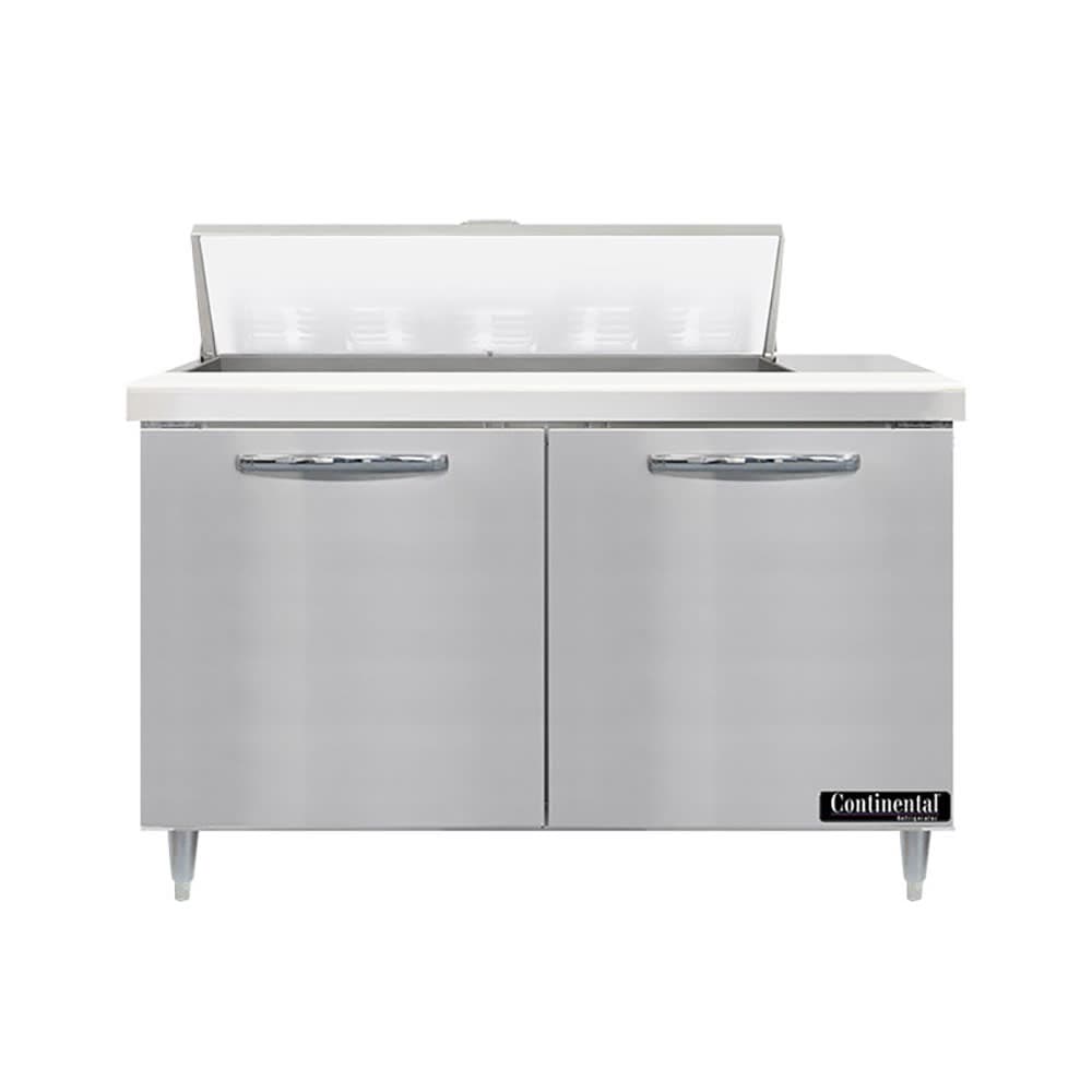 Continental D48N10 48" Designer Line Sandwich/Salad Prep Table w/ Refrigerated Base, 115v
