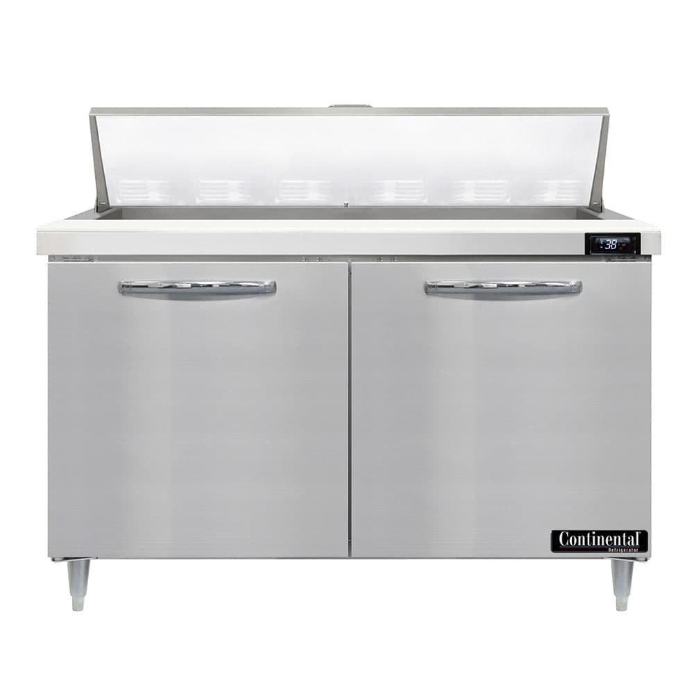 Continental D48N12 48" Designer Line Sandwich/Salad Prep Table w/ Refrigerated Base, 115v