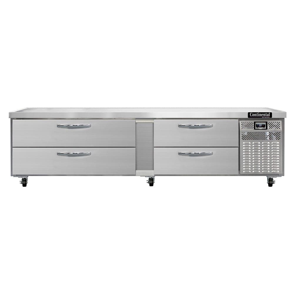 Continental D96GN 96" Chef Base w/ (4) Drawers - 115v