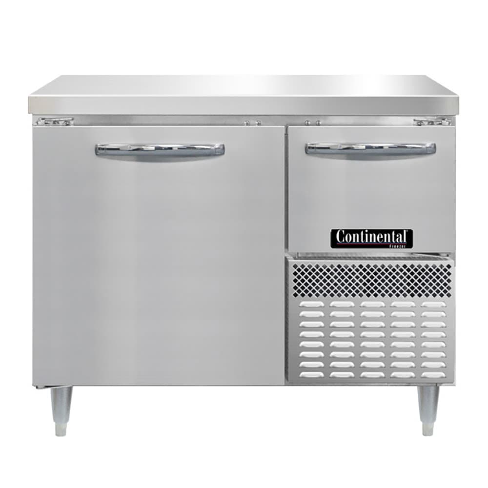 Continental DFA43NSS 43" W Worktop Freezer w/ (2) Sections & (2) Doors, 115v