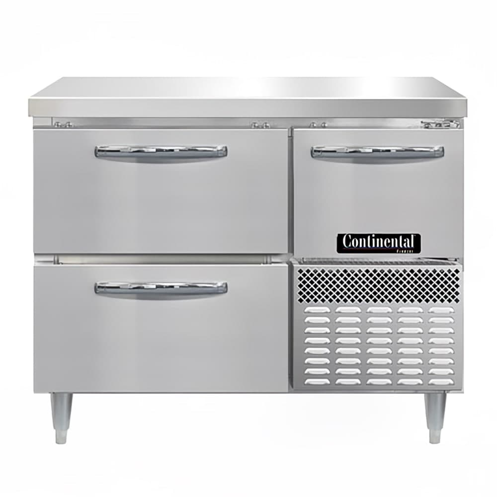 Continental DFA43NSS-D 43" W Worktop Freezer w/ (2) Sections, (1) Door, (2) Drawers, 115v