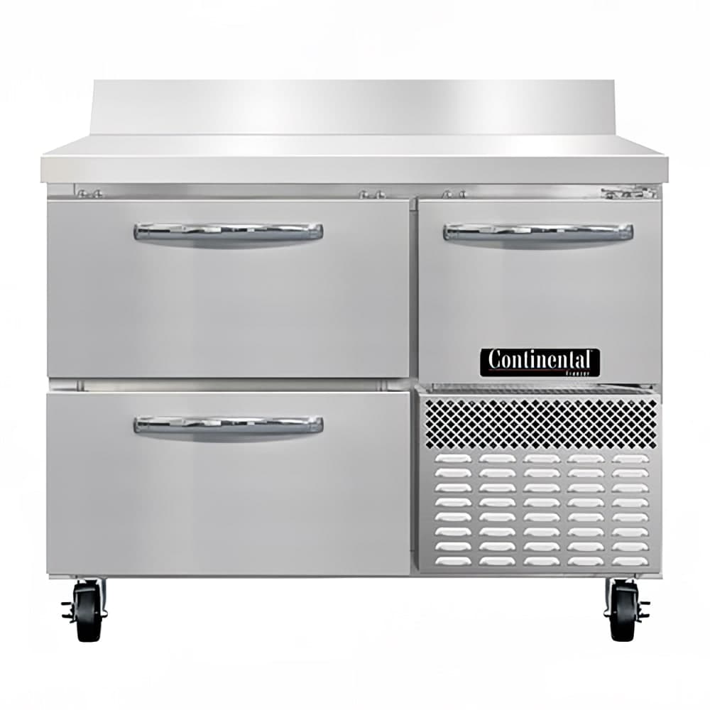 Continental FA43NBS-D 43" W Worktop Freezer w/ (2) Sections, (1) Door, (2) Drawers, 115v