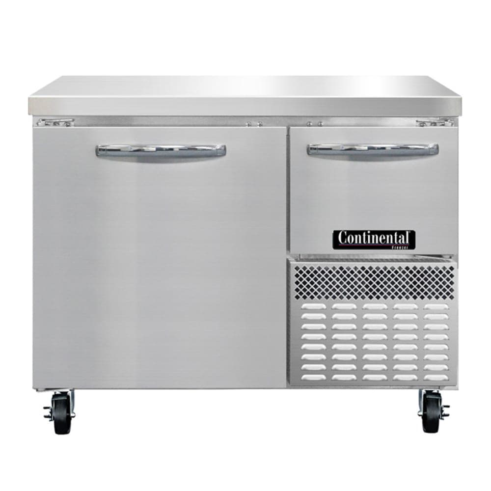Continental FA43SN 43"W Worktop Freezer w/ (2) Sections & (2) Doors, 115v