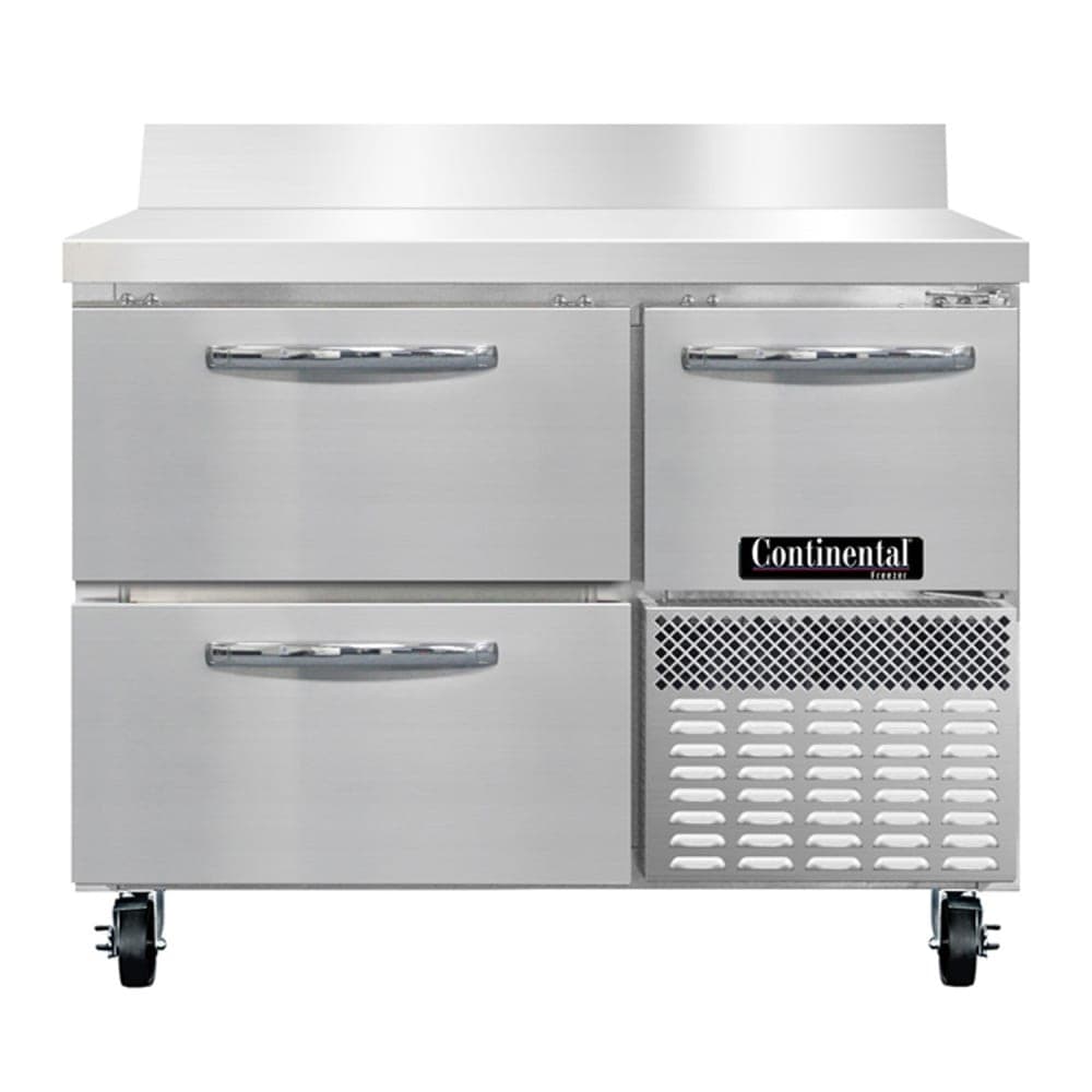 Continental FA43SNBS-D 43"W Worktop Freezer w/ (2) Sections, (1) Door, (2) Drawers, 115v