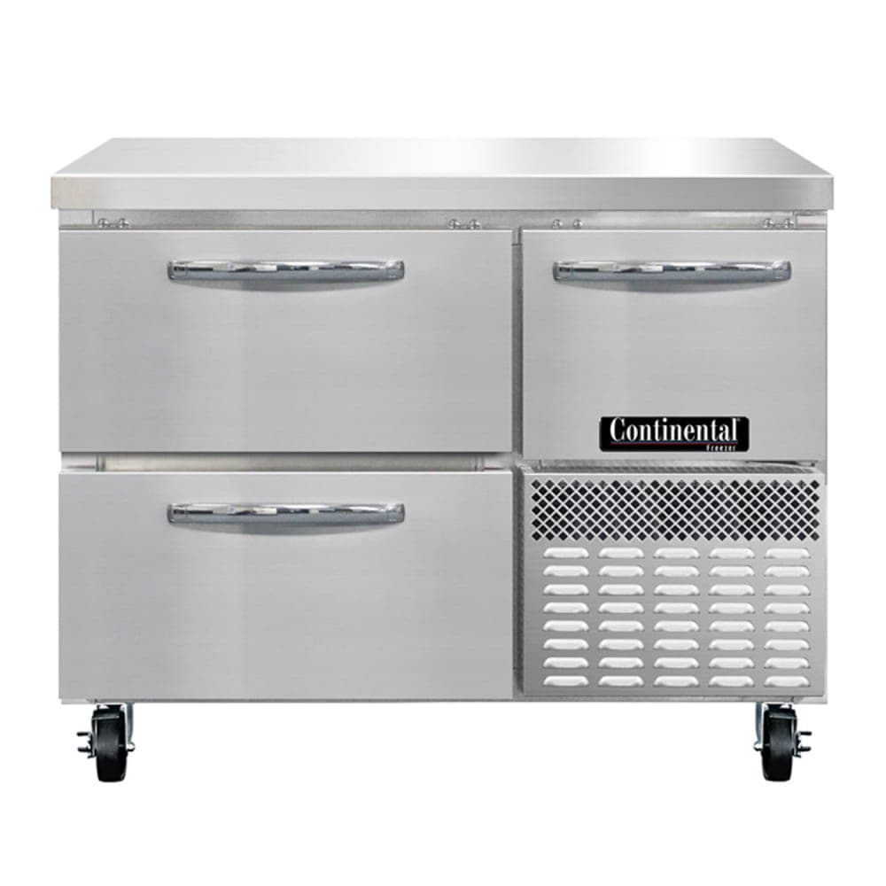 Continental FA43SN-D 43"W Worktop Freezer w/ (2) Sections, (1) Door, (2) Drawers, 115v
