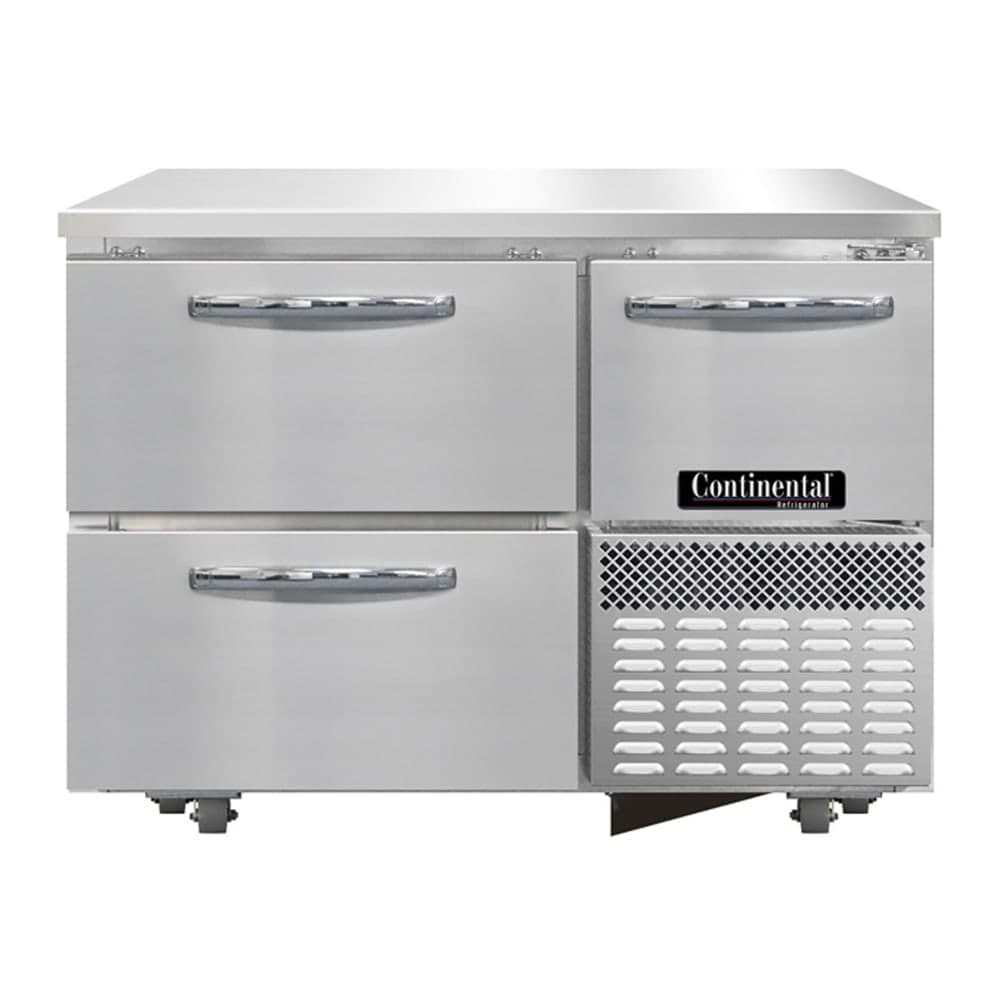 Continental FA43SN-U-D 43"W Undercounter Freezer w/ (2) Sections, (1) Door, (2) Drawers, 115v