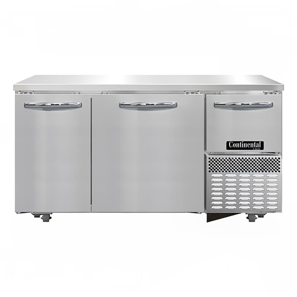Continental FA60N-U 60" W Undercounter Freezer w/ (3) Sections & (3) Doors, 115v