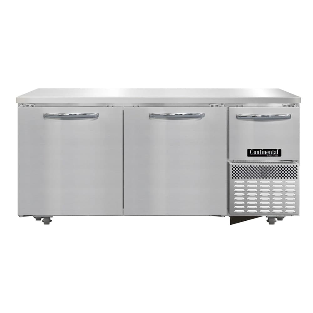 Continental FA68SN-U 68"W Undercounter Freezer w/ (3) Sections & (3) Doors, 115v