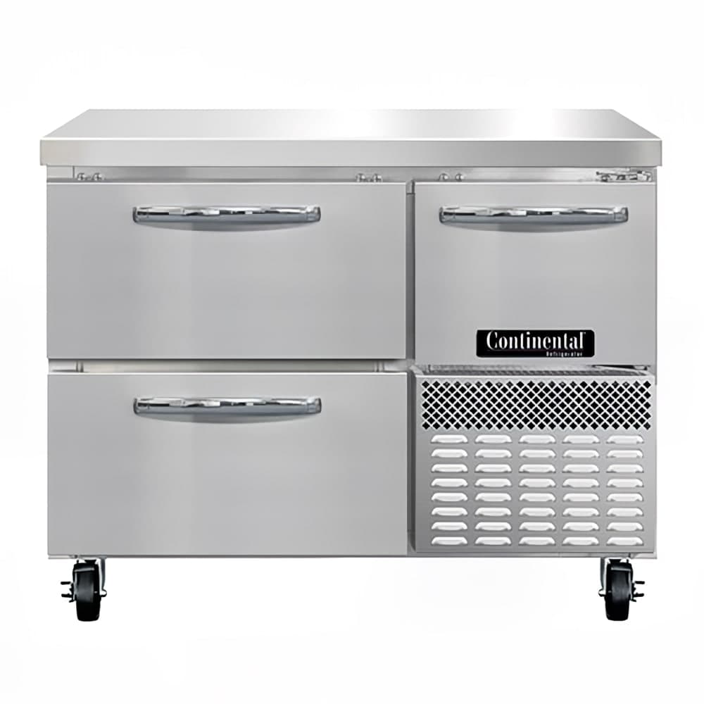 Continental RA43N-D 43" Worktop Refrigerator w/ (2) Sections, 115v