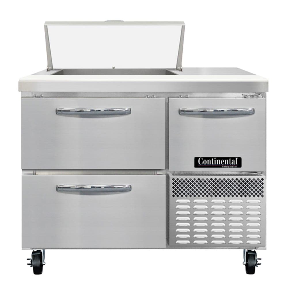 Continental RA43SN6-D 43" Sandwich/Salad Prep Table w/ Refrigerated Base, 115v