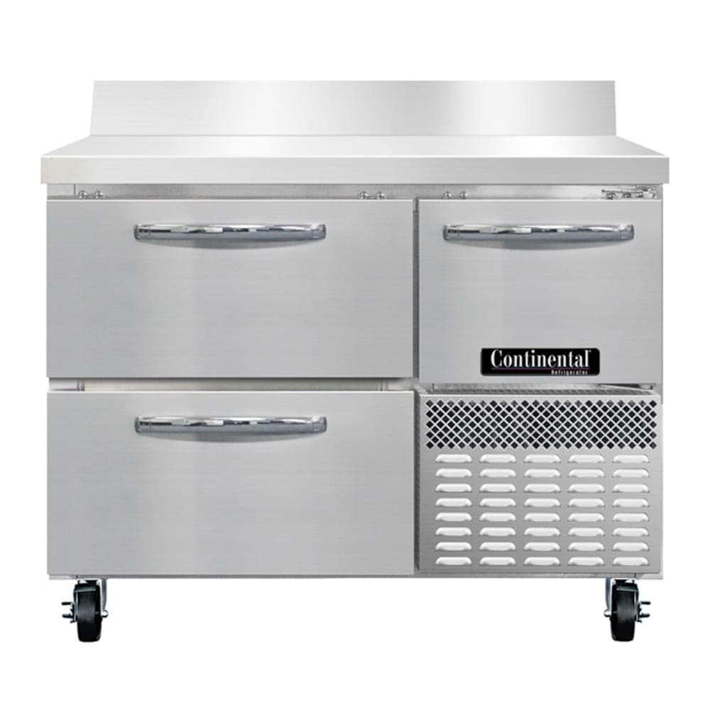 Continental RA43SNBS-D 43"W Worktop Refrigerator w/ (2) Sections, (1) Door, (2) Drawers, 115v