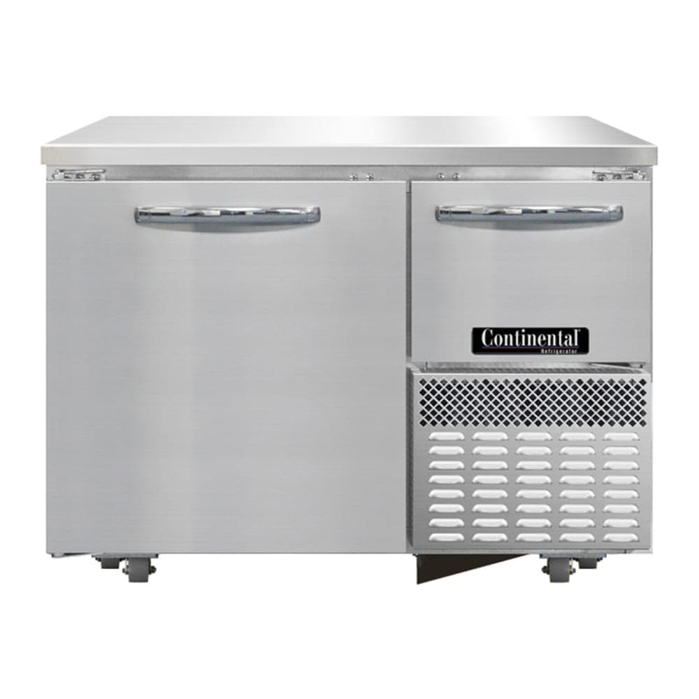 Continental RA43SN-U 43"W Undercounter Refrigerator w/ (2) Sections & (2) Doors, 115v