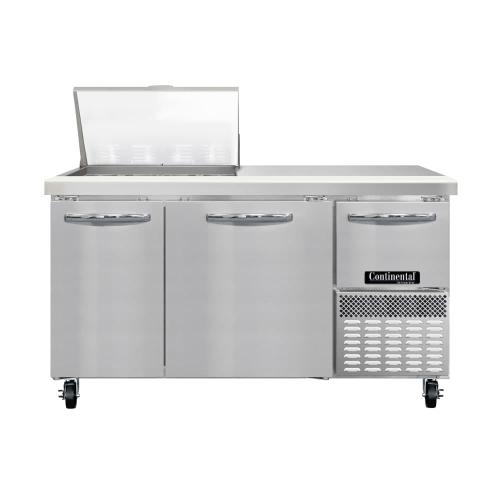Continental RA60N12M 60" Sandwich/Salad Prep Table w/ Refrigerated Base, 115v