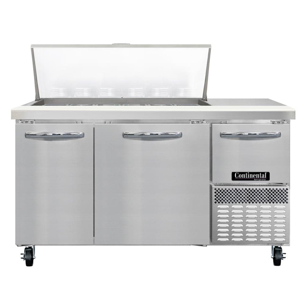 Continental RA60N18M 60" Sandwich/Salad Prep Table w/ Refrigerated Base, 115v