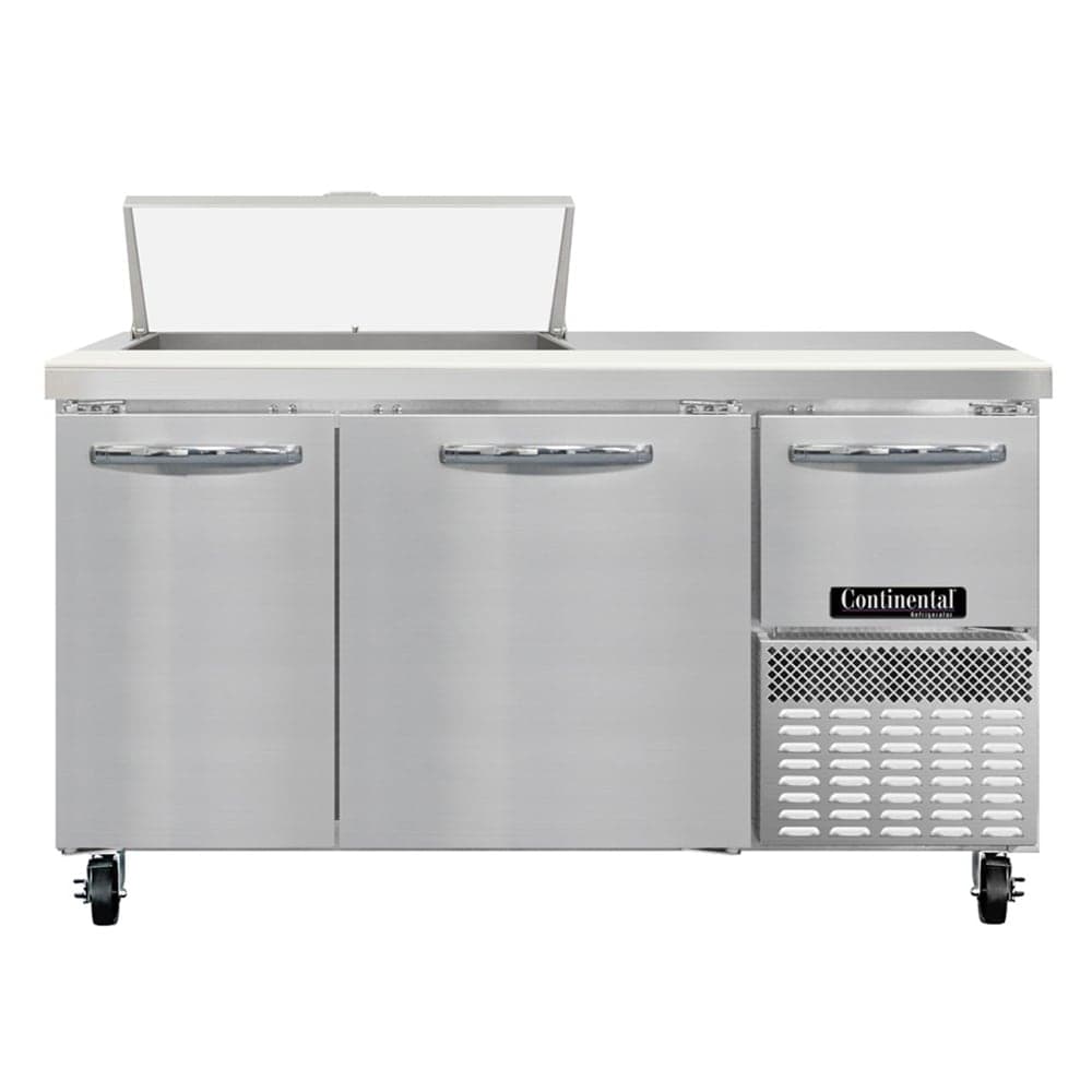 Continental RA60N8 60" Sandwich/Salad Prep Table w/ Refrigerated Base, 115v