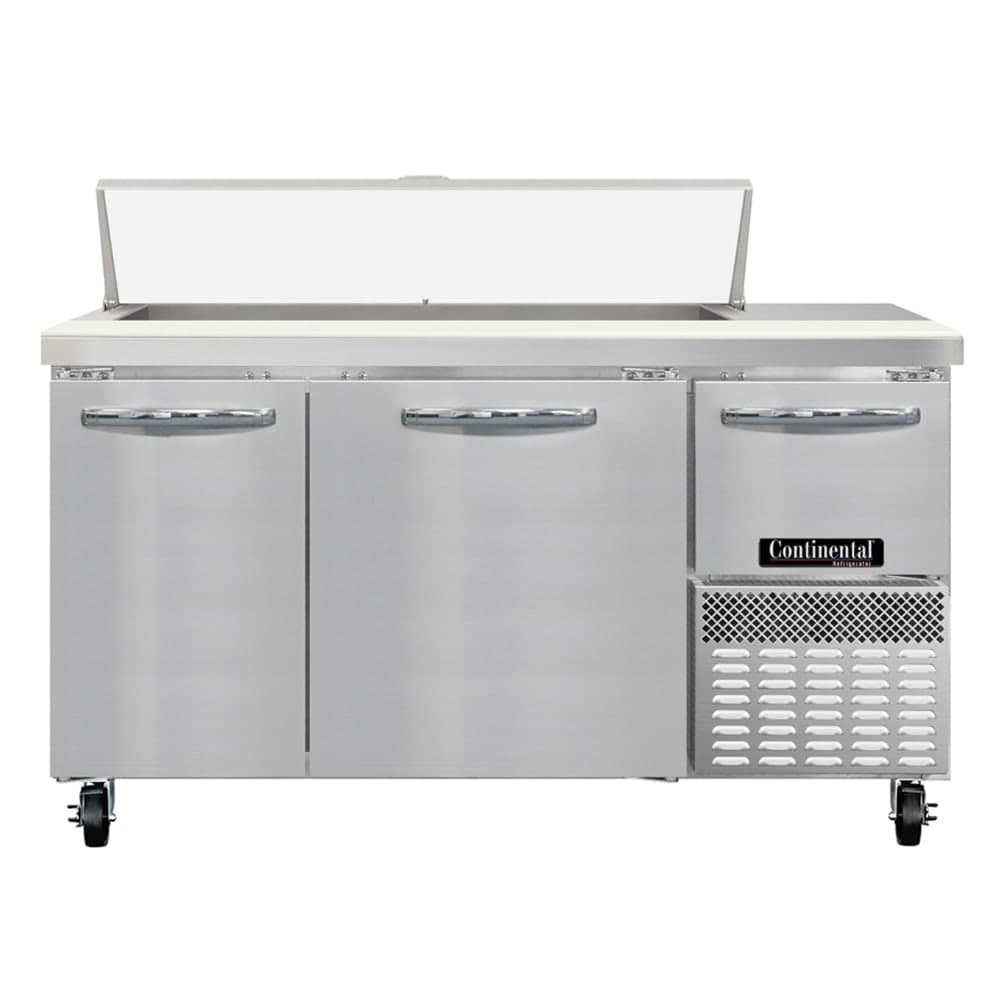 Continental RA60SN12 60" Sandwich/Salad Prep Table w/ Refrigerated Base, 115v