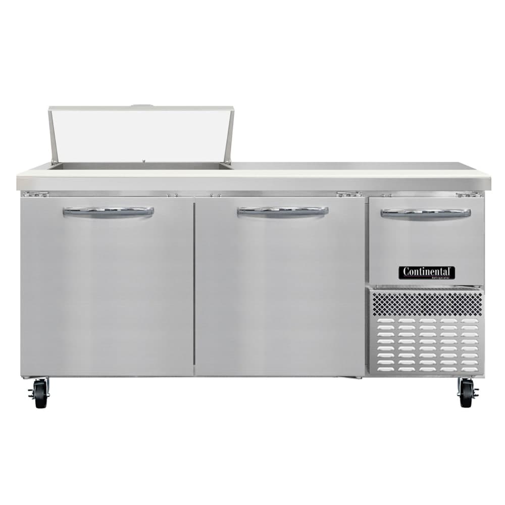 Continental RA68SN8 68" Sandwich/Salad Prep Table w/ Refrigerated Base, 115v