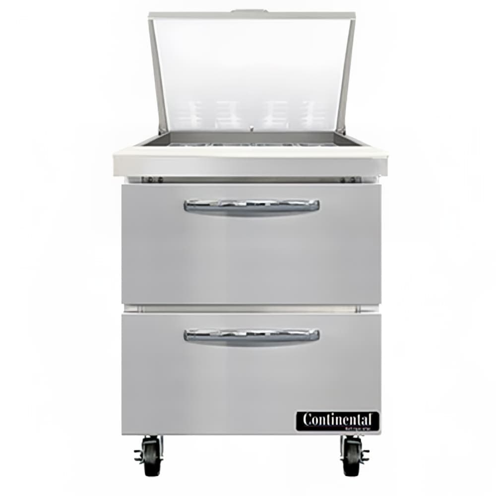 Continental SW27N12M-D 27" Sandwich/Salad Prep Table w/ Refrigerated Base, 115v