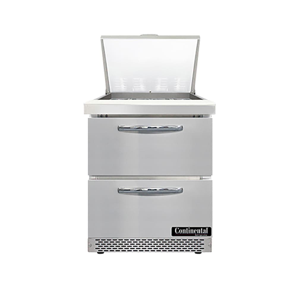 Continental SW27N12M-FB-D 27" Sandwich/Salad Prep Table w/ Refrigerated Base, 115v