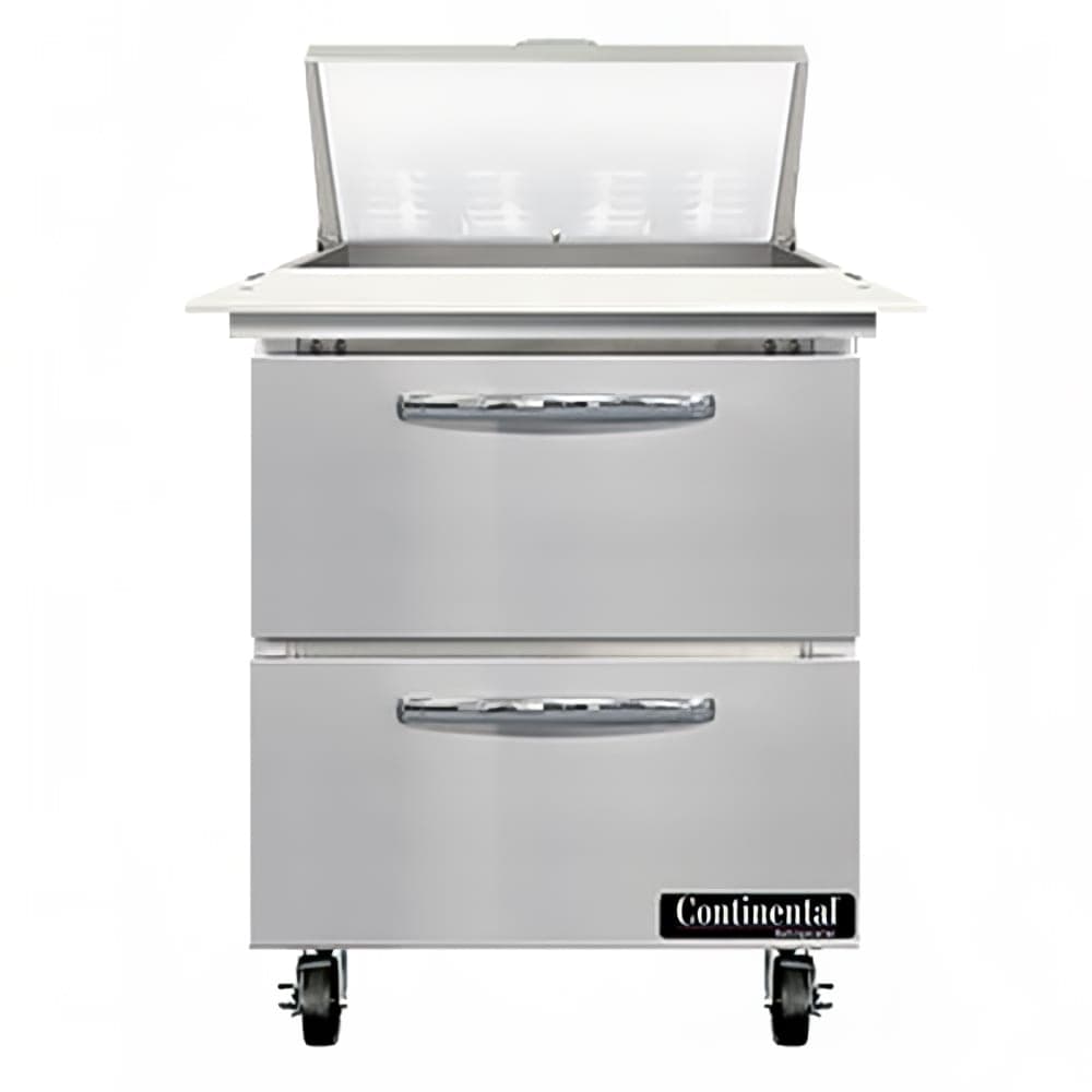 Continental SW27N8C-D 27" Sandwich/Salad Prep Table w/ Refrigerated Base, 115v