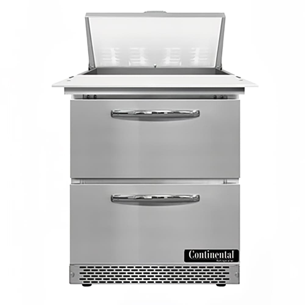 Continental SW27N8C-FB-D 27" Sandwich/Salad Prep Table w/ Refrigerated Base, 115v