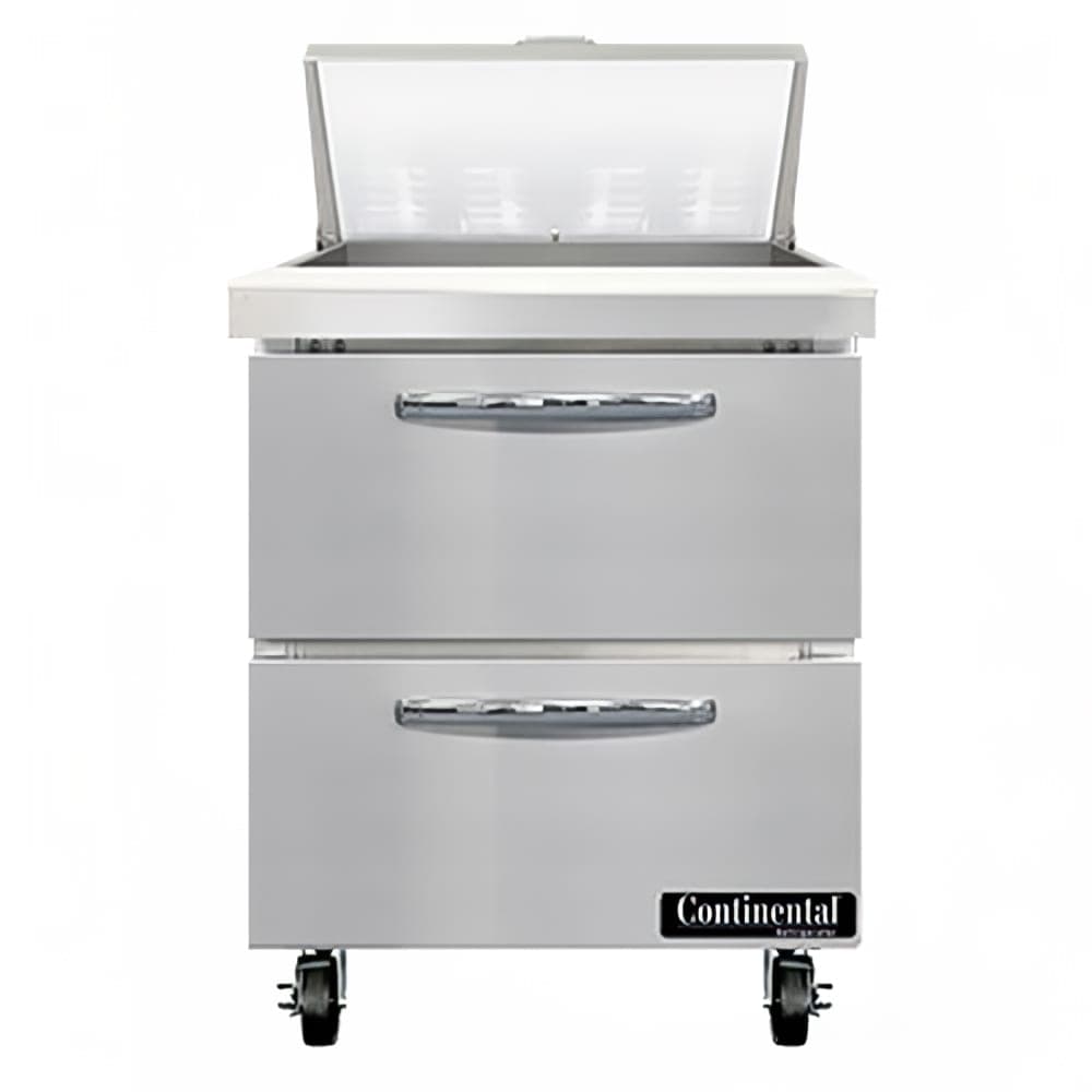 Continental SW27N8-D 27" Sandwich/Salad Prep Table w/ Refrigerated Base, 115v