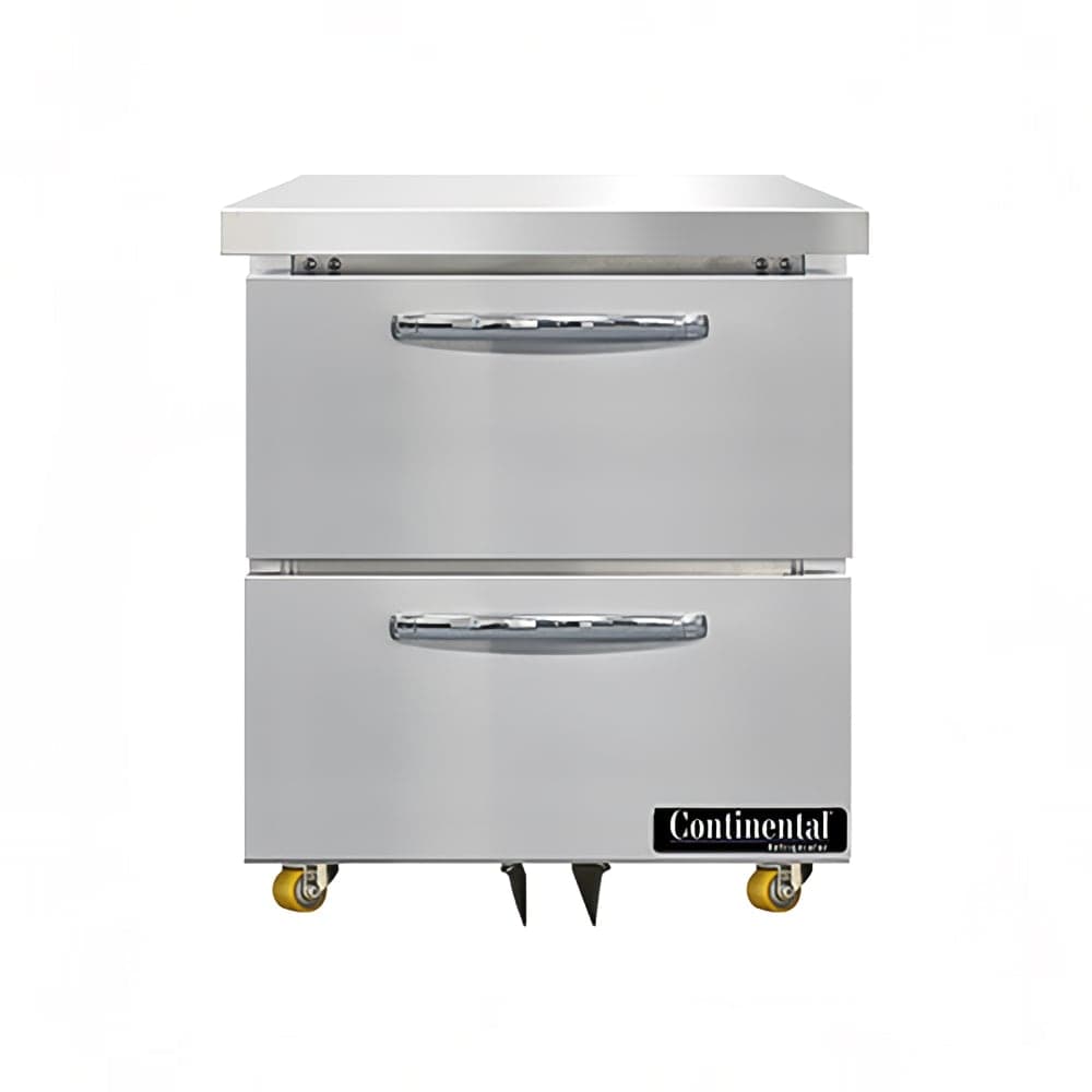 Continental SW27N-U-D 27" W Undercounter Refrigerator w/ (1) Section & (2) Drawers, 115v