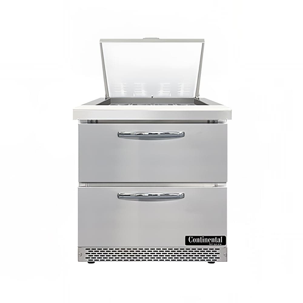 Continental SW32N12M-FB-D 32" Sandwich/Salad Prep Table w/ Refrigerated Base, 115v